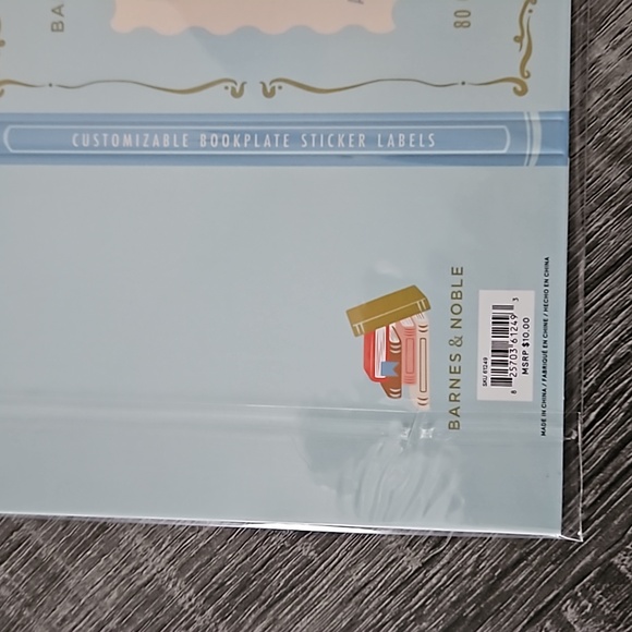 New Sealed Pack of 80 Customizable Book Plate Stickers from Barnes and Noble - Picture 7 of 7